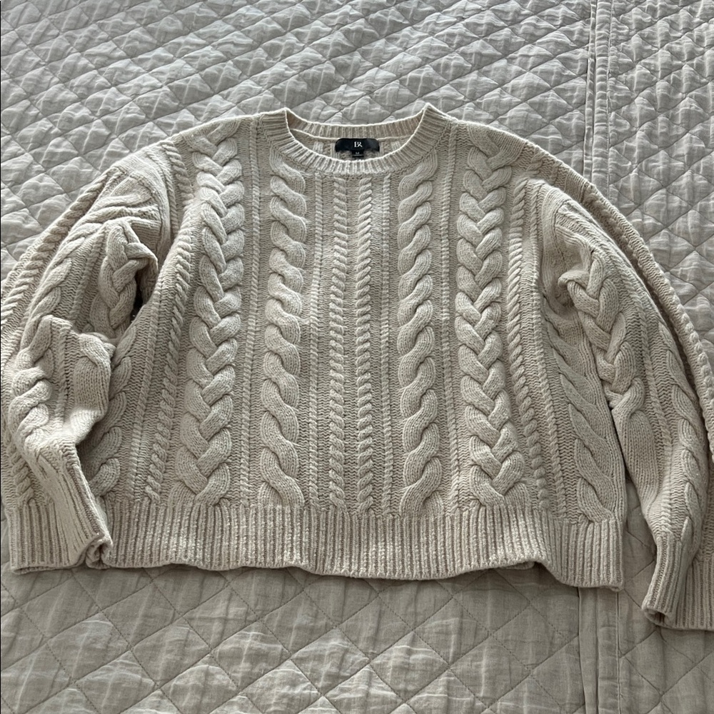 Banana Republic Cable Knit Merino-Blend Sweater
